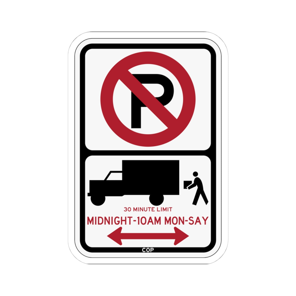 PBOT Road sign P2026D (Oregon) (Road Sign) STICKER Vinyl Kiss-Cut Decal