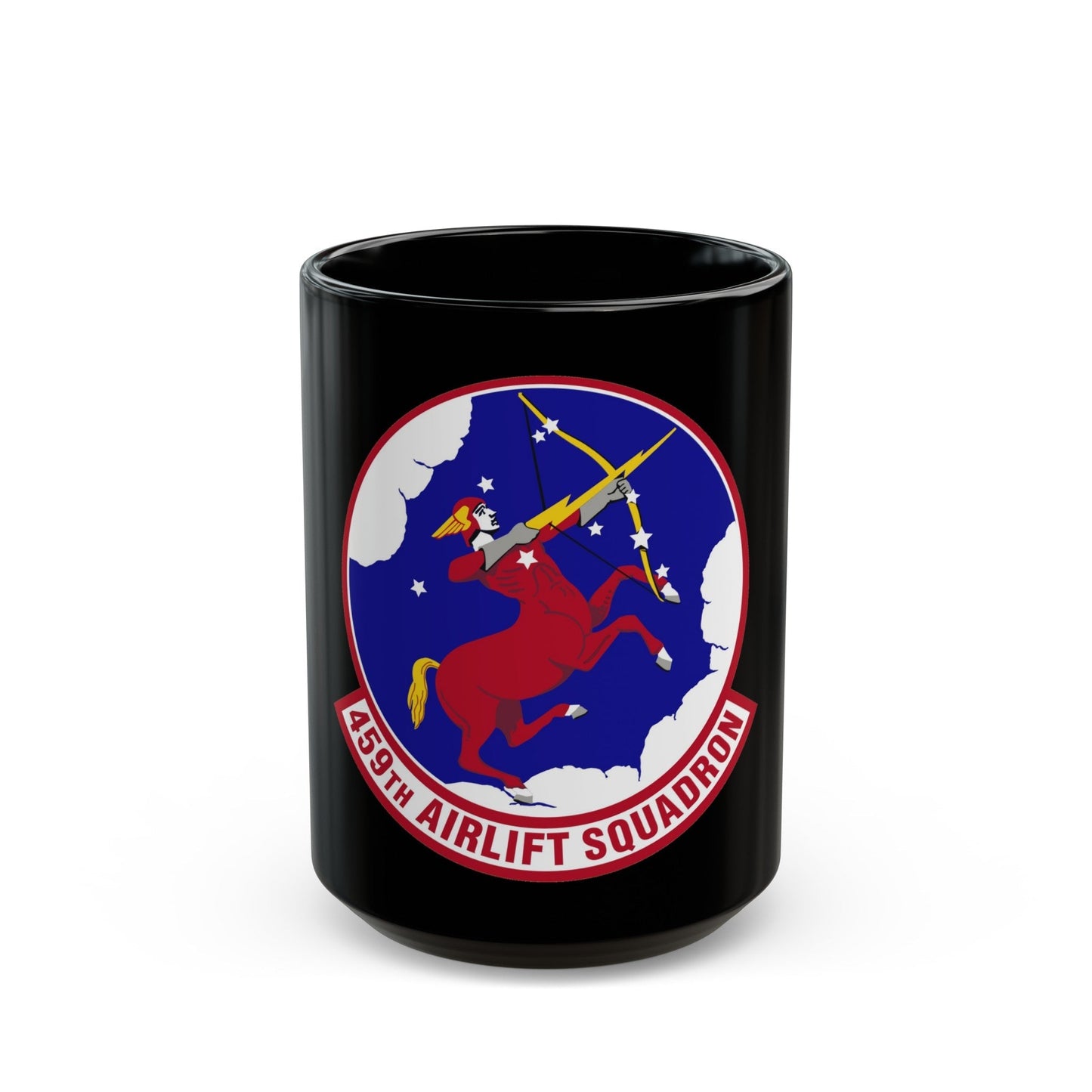 459th Airlift Squadron (U.S. Air Force) Black Coffee Mug-15oz-The Sticker Space