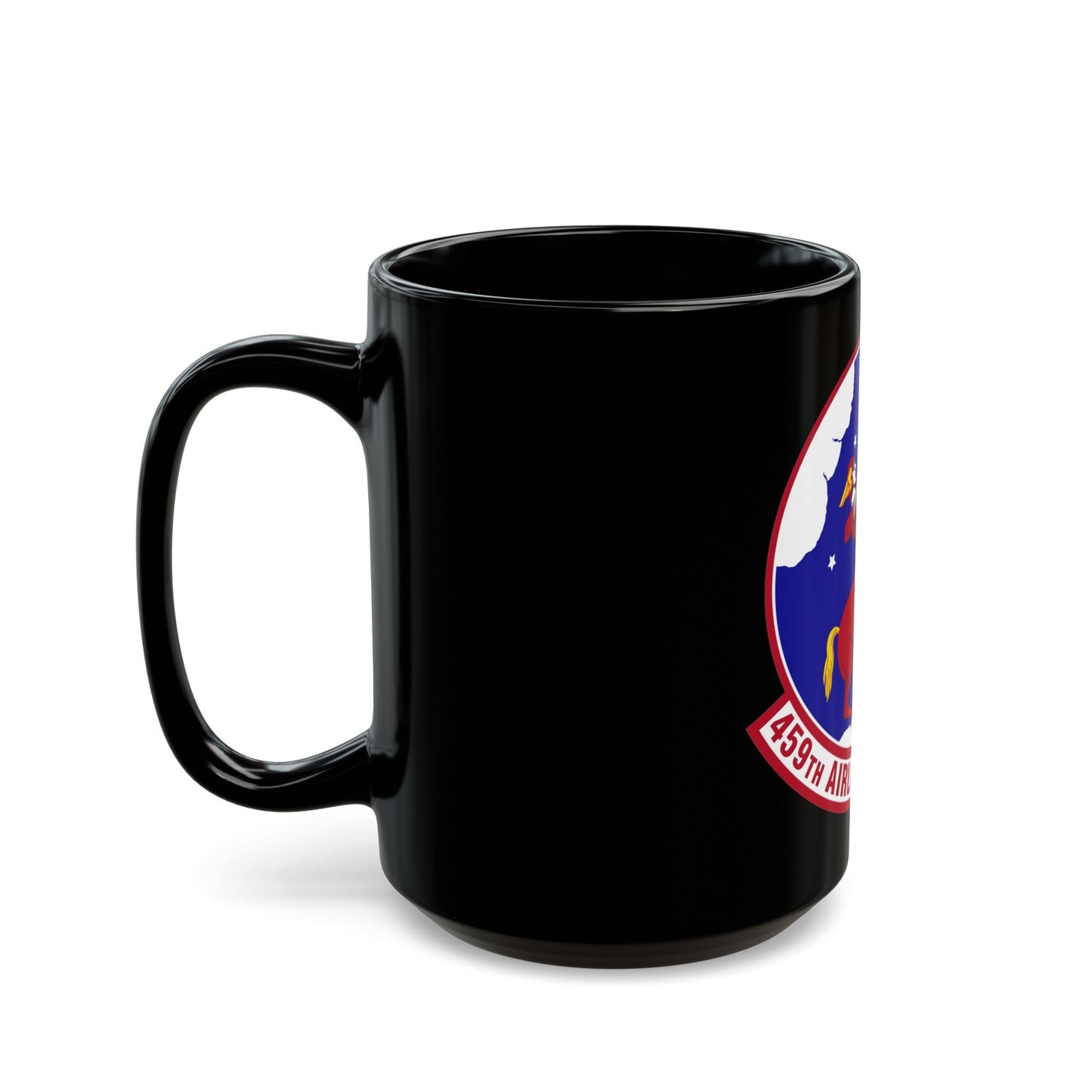 459th Airlift Squadron (U.S. Air Force) Black Coffee Mug-The Sticker Space