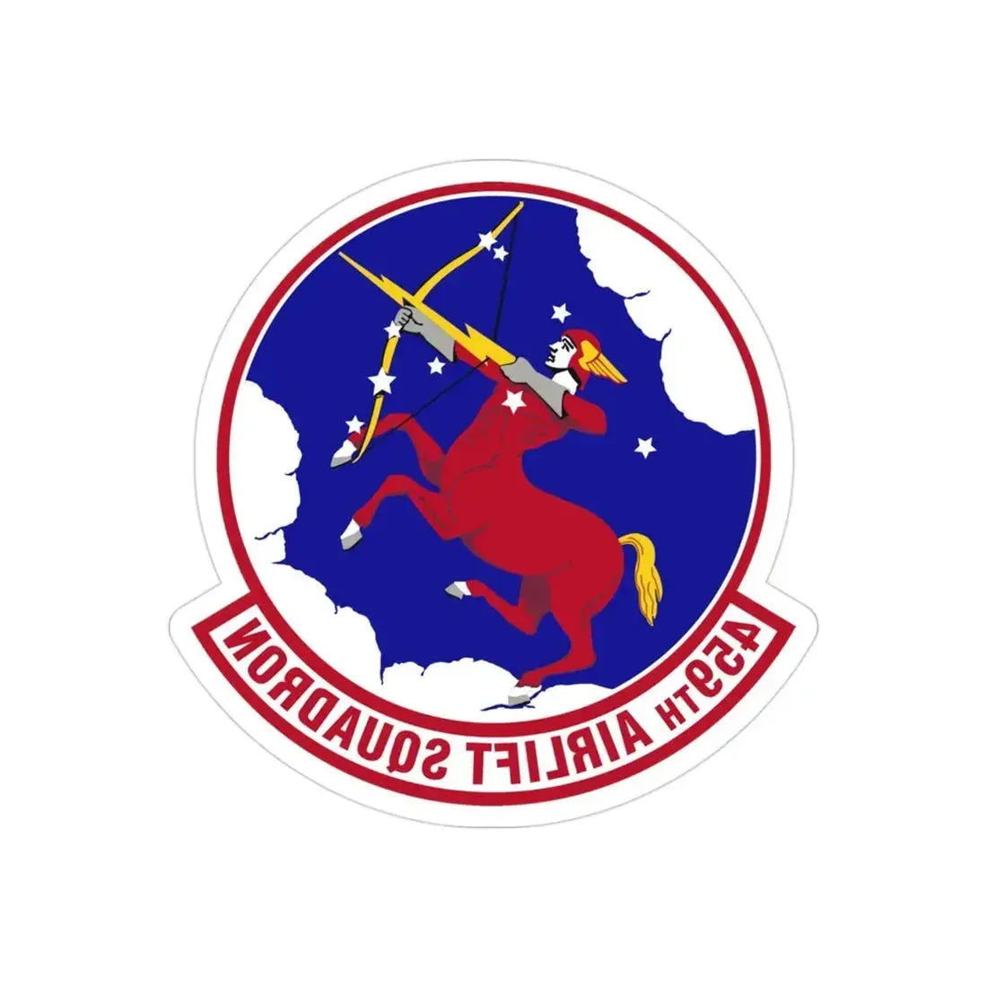 459th Airlift Squadron (U.S. Air Force) REVERSE PRINT Transparent Die-Cut STICKER - The Sticker Space