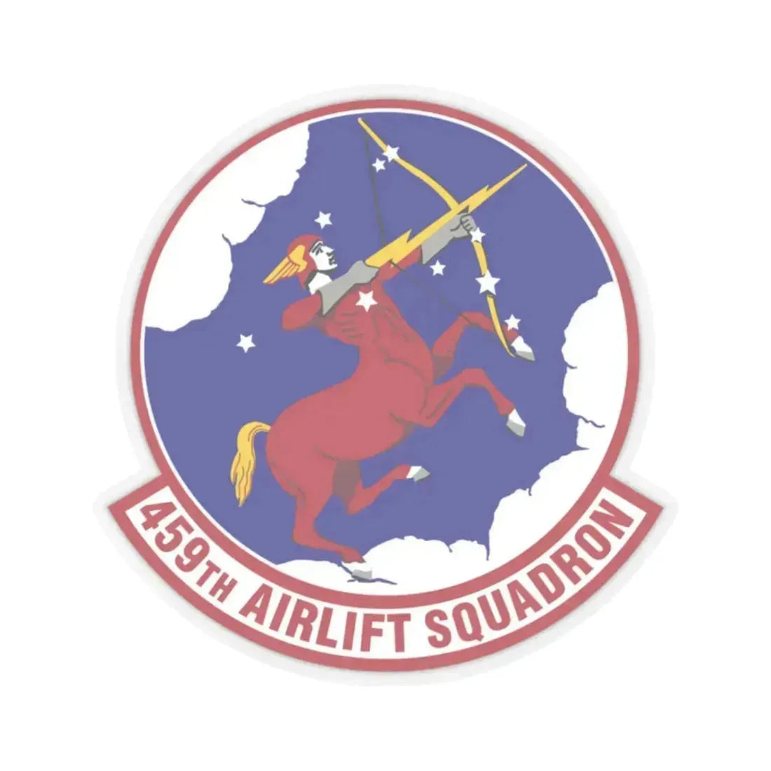 459th Airlift Squadron (U.S. Air Force) STICKER Vinyl Kiss-Cut Decal 2 Inch Transparent - The Sticker Space