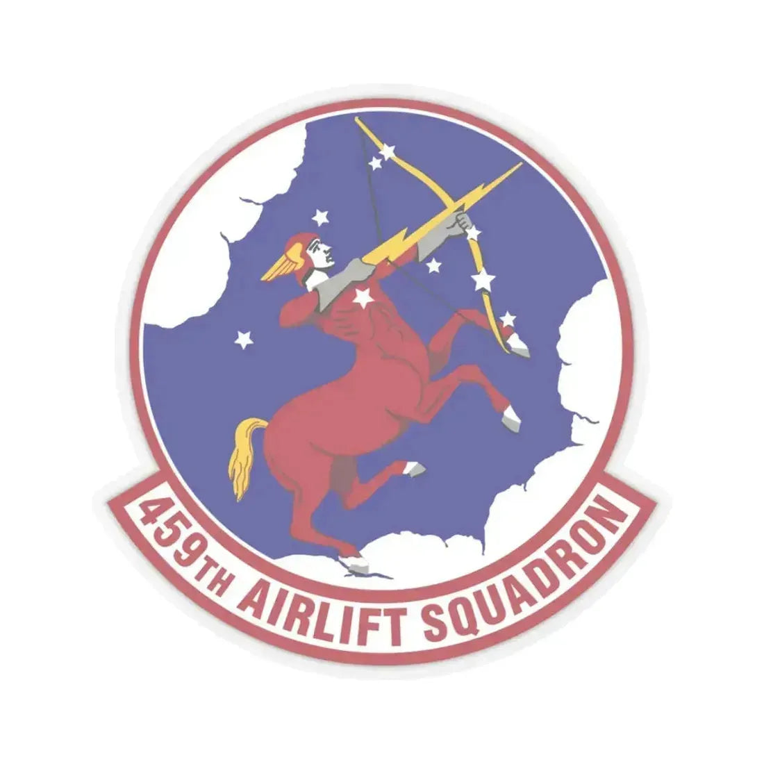 459th Airlift Squadron (U.S. Air Force) STICKER Vinyl Kiss-Cut Decal 3 Inch Transparent - The Sticker Space