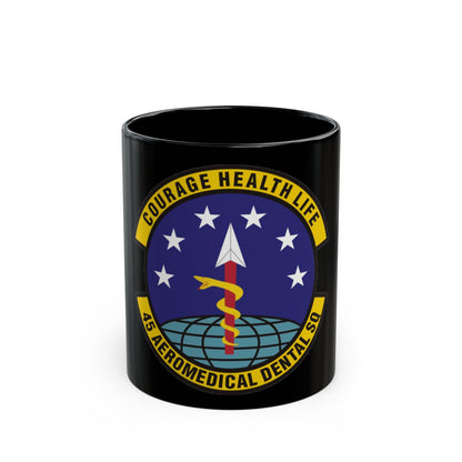 45th Aeromedical Dental Squadron (U.S. Air Force) Black Coffee Mug-11oz-The Sticker Space