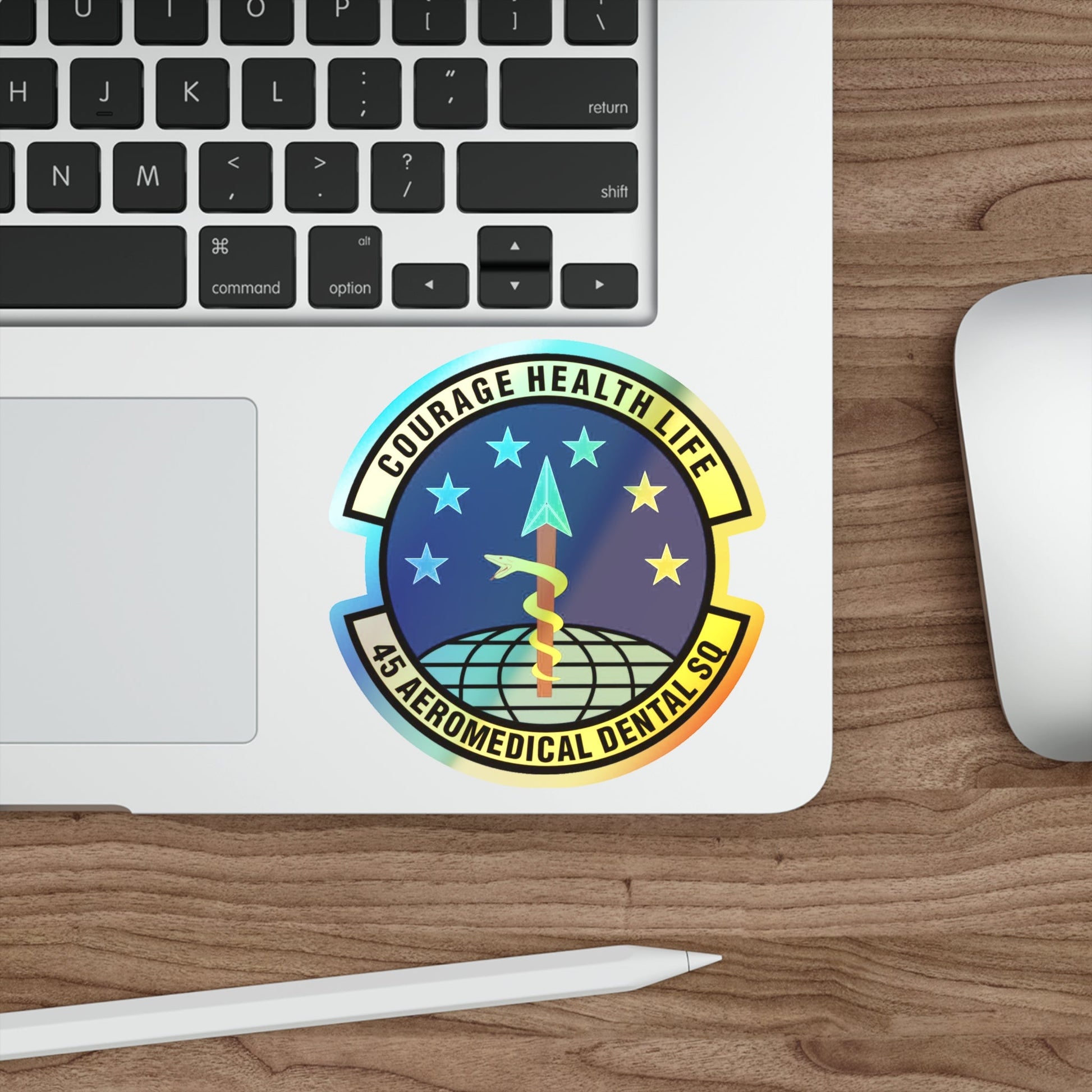 45th Aeromedical Dental Squadron (U.S. Air Force) Holographic STICKER Die-Cut Vinyl Decal-The Sticker Space