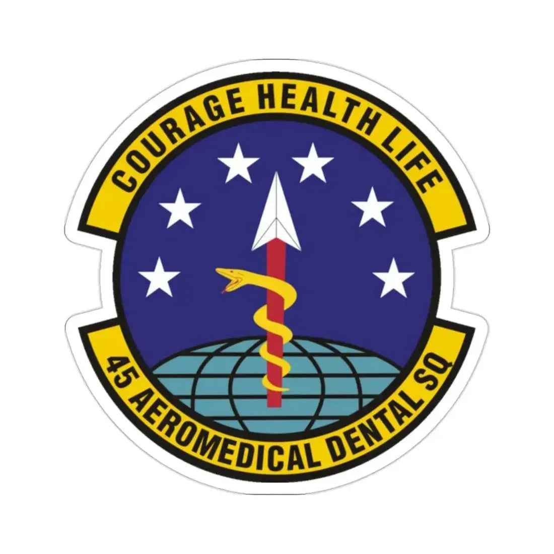 45th Aeromedical Dental Squadron (U.S. Air Force) STICKER Vinyl Die-Cut Decal - The Sticker Space