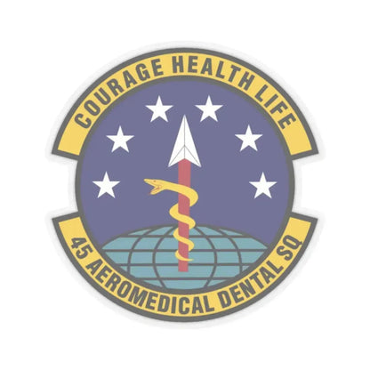 45th Aeromedical Dental Squadron (U.S. Air Force) STICKER Vinyl Kiss-Cut Decal 2 Inch Transparent - The Sticker Space
