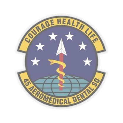 45th Aeromedical Dental Squadron (U.S. Air Force) STICKER Vinyl Kiss-Cut Decal 3 Inch Transparent - The Sticker Space