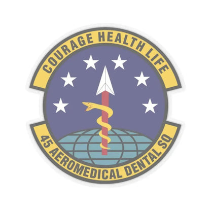 45th Aeromedical Dental Squadron (U.S. Air Force) STICKER Vinyl Kiss-Cut Decal 4 Inch Transparent - The Sticker Space