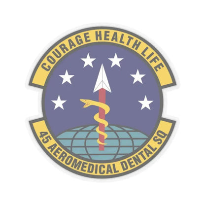 45th Aeromedical Dental Squadron (U.S. Air Force) STICKER Vinyl Kiss-Cut Decal 6 Inch Transparent - The Sticker Space
