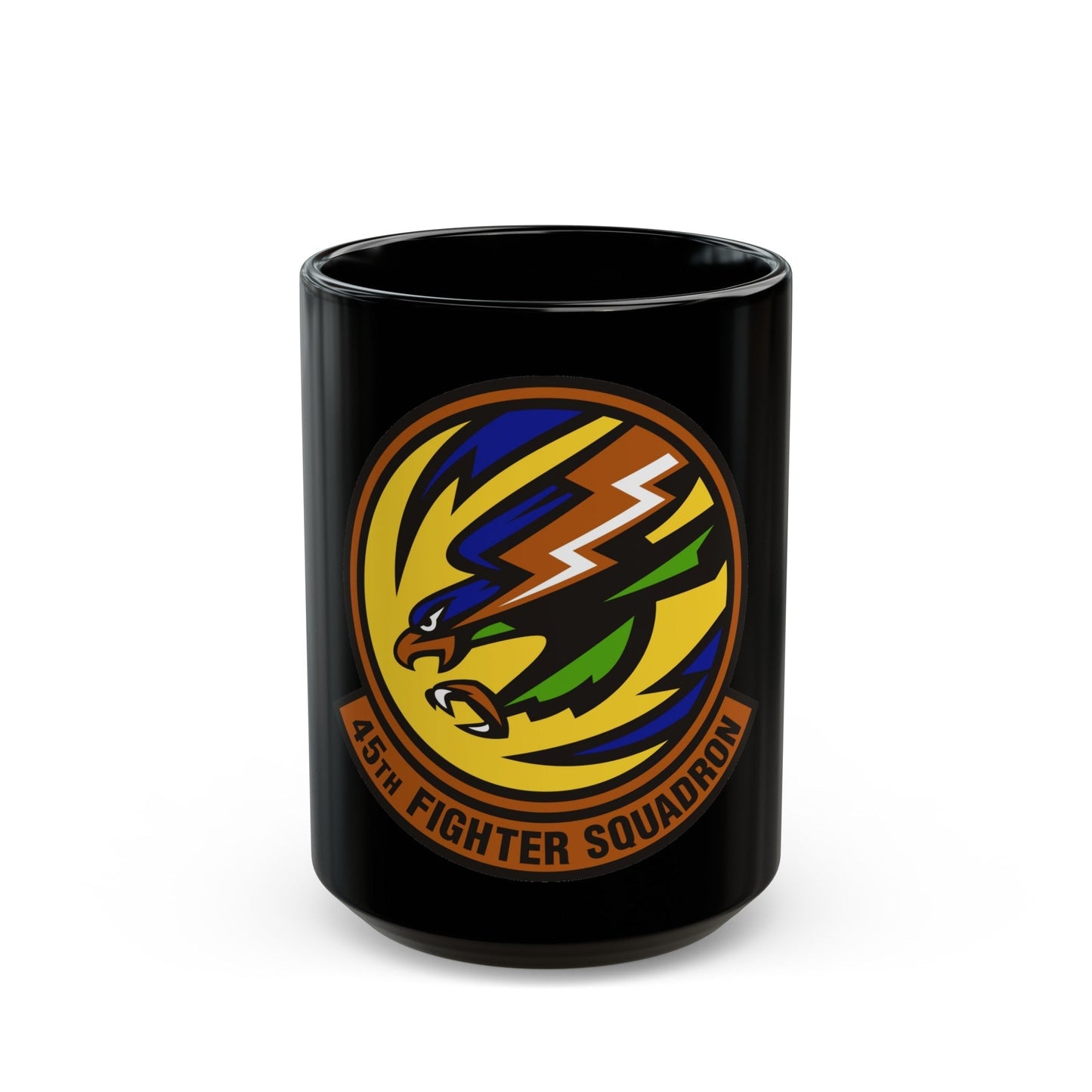 45th Fighter Squadron (U.S. Air Force) Black Coffee Mug-15oz-The Sticker Space