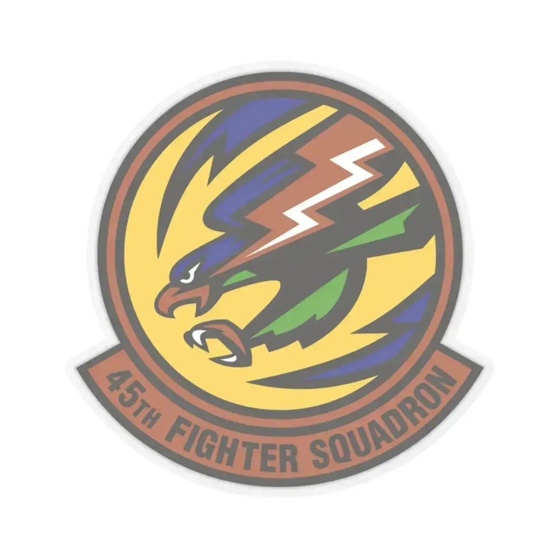 45th Fighter Squadron (U.S. Air Force) STICKER Vinyl Kiss-Cut Decal 3 Inch Transparent - The Sticker Space