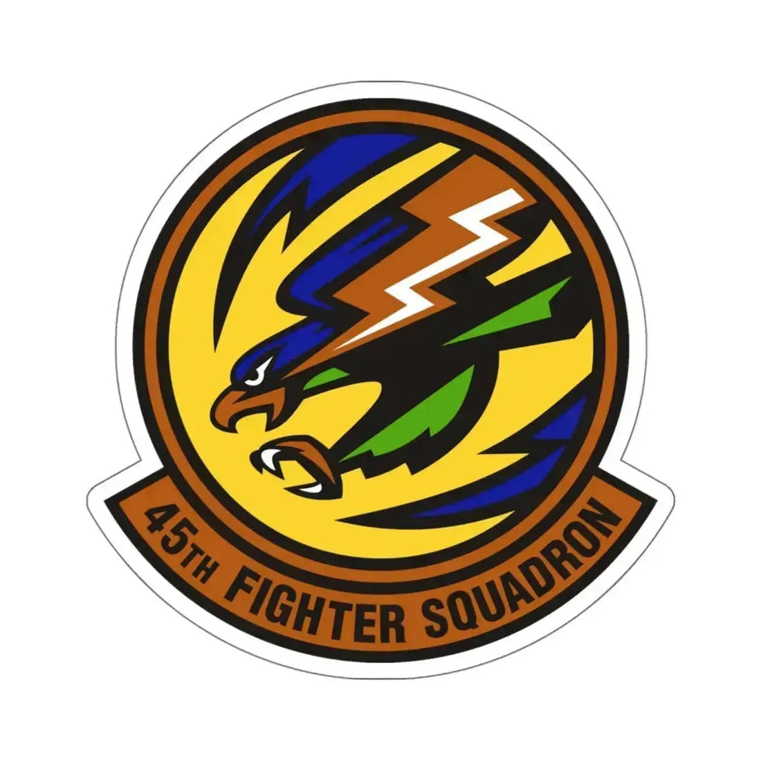 45th Fighter Squadron (U.S. Air Force) STICKER Vinyl Kiss-Cut Decal 6 Inch White - The Sticker Space