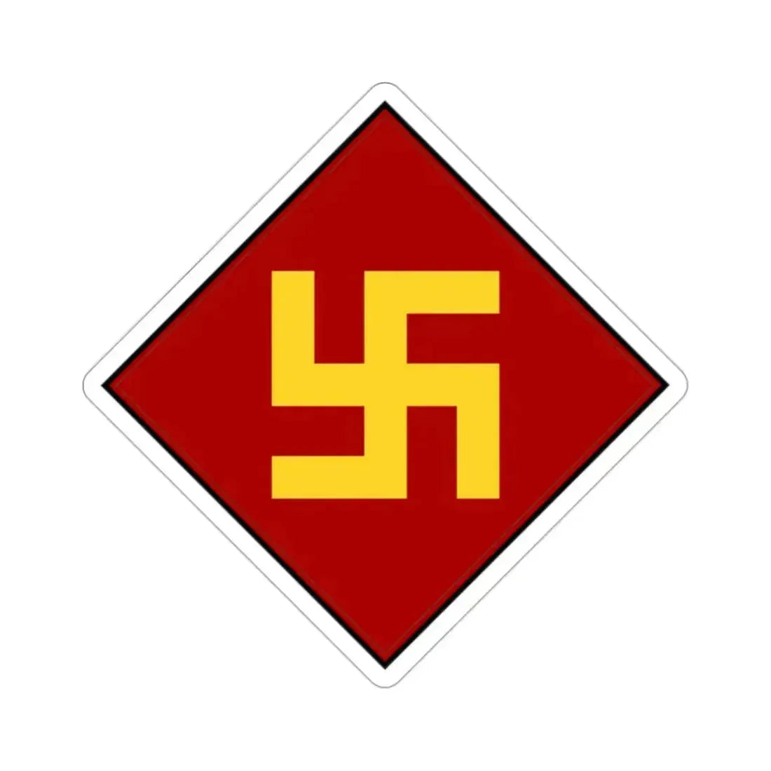 45th Infantry Division 1924-1939 Pre-1930's Swastika (U.S. Army) STICKER Vinyl Die-Cut Decal 2 Inch - The Sticker Space
