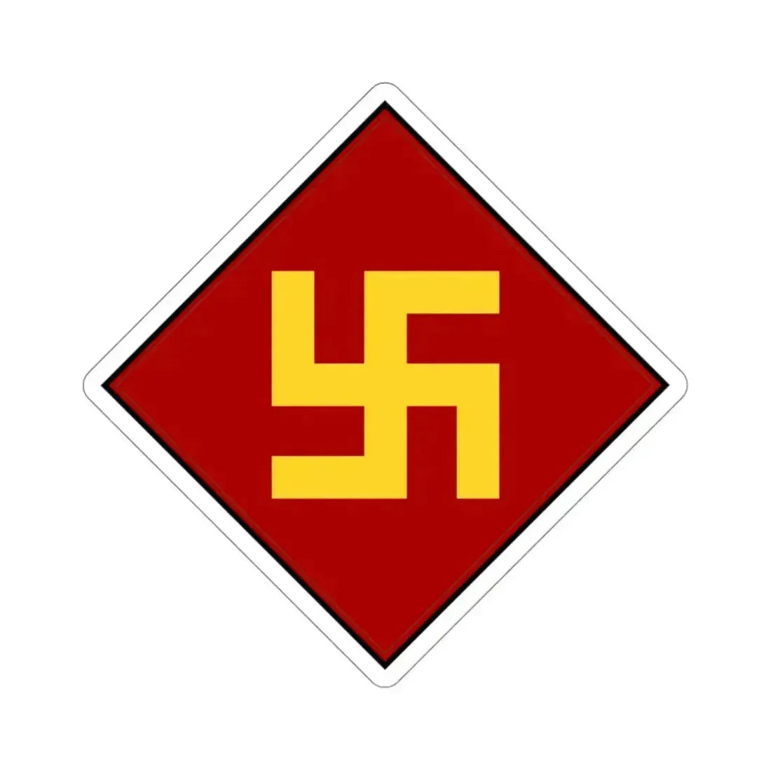 45th Infantry Division 1924-1939 Pre-1930's Swastika (U.S. Army) STICKER Vinyl Die-Cut Decal 3 Inch - The Sticker Space