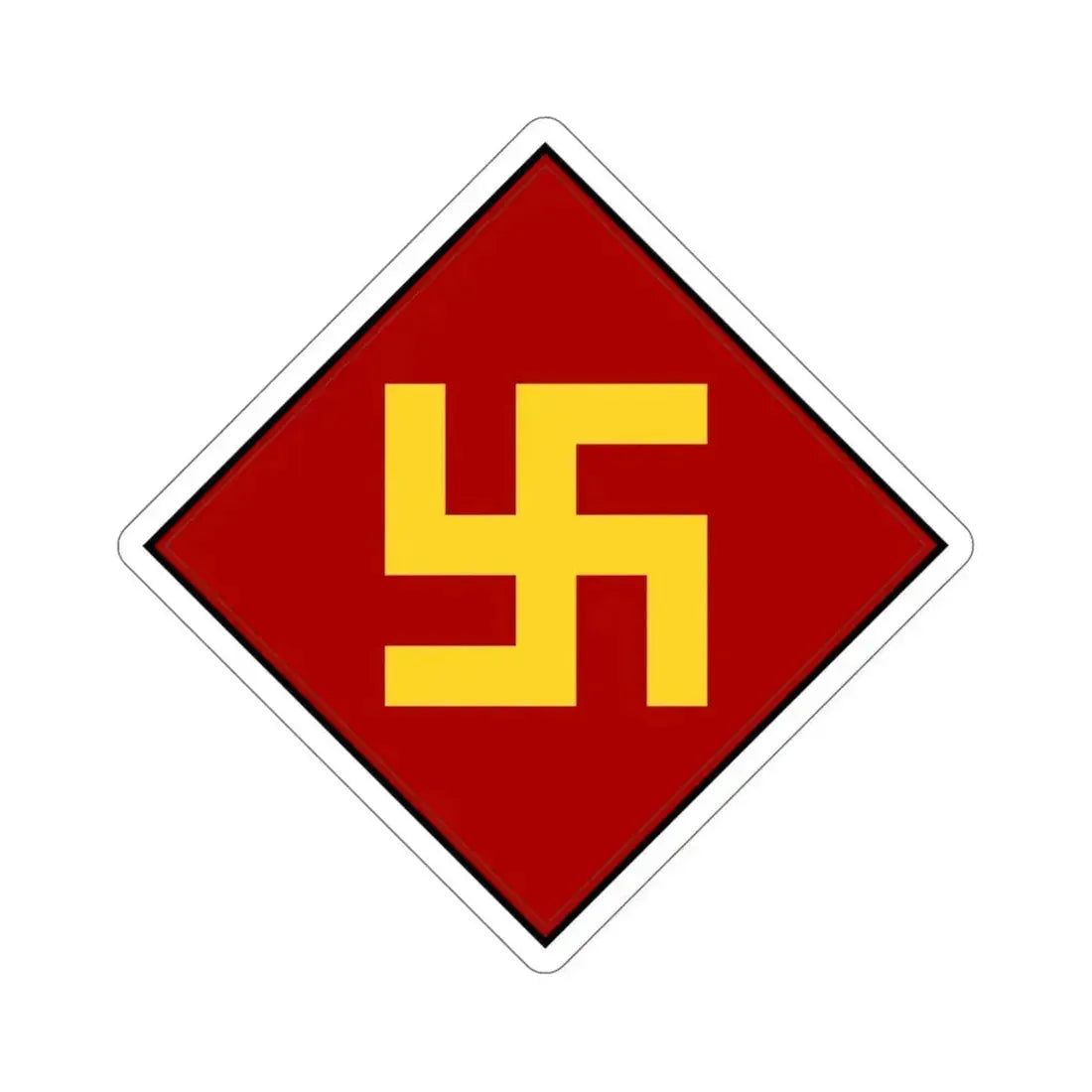 45th Infantry Division 1924-1939 Pre-1930's Swastika (U.S. Army) STICKER Vinyl Die-Cut Decal 5 Inch - The Sticker Space