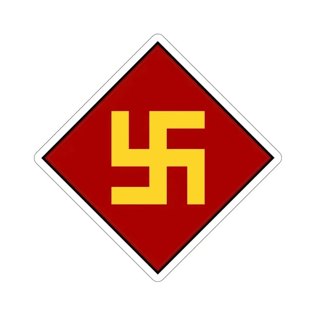 45th Infantry Division 1924-1939 Pre-1930's Swastika (U.S. Army) STICKER Vinyl Die-Cut Decal 6 Inch - The Sticker Space