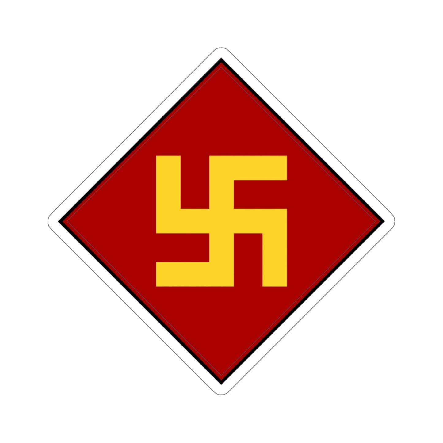 45th Infantry Division 1924-1939 Pre-1930's Swastika (U.S. Army) STICKER Vinyl Die-Cut Decal-4 Inch-The Sticker Space