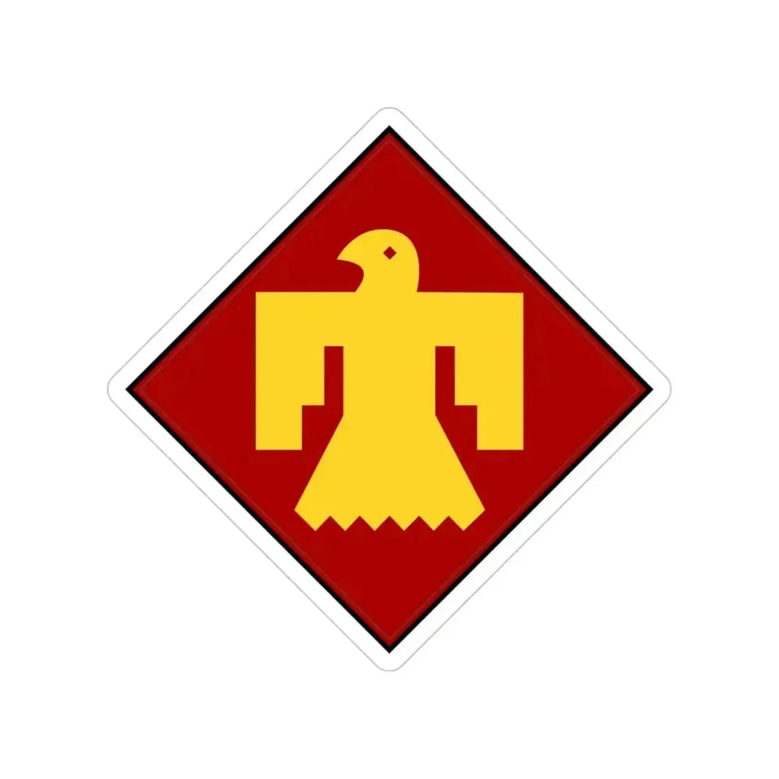 45th Infantry Division Thunderbird (U.S. Army) Transparent STICKER Die-Cut Vinyl Decal 5 Inch - The Sticker Space