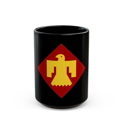 45th Infantry insignia thunderbird (U.S. Army) Black Coffee Mug-15oz-The Sticker Space