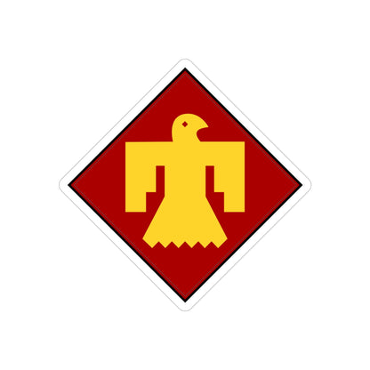 45th Infantry insignia thunderbird (U.S. Army) REVERSE PRINT Transparent STICKER-5 Inch-The Sticker Space