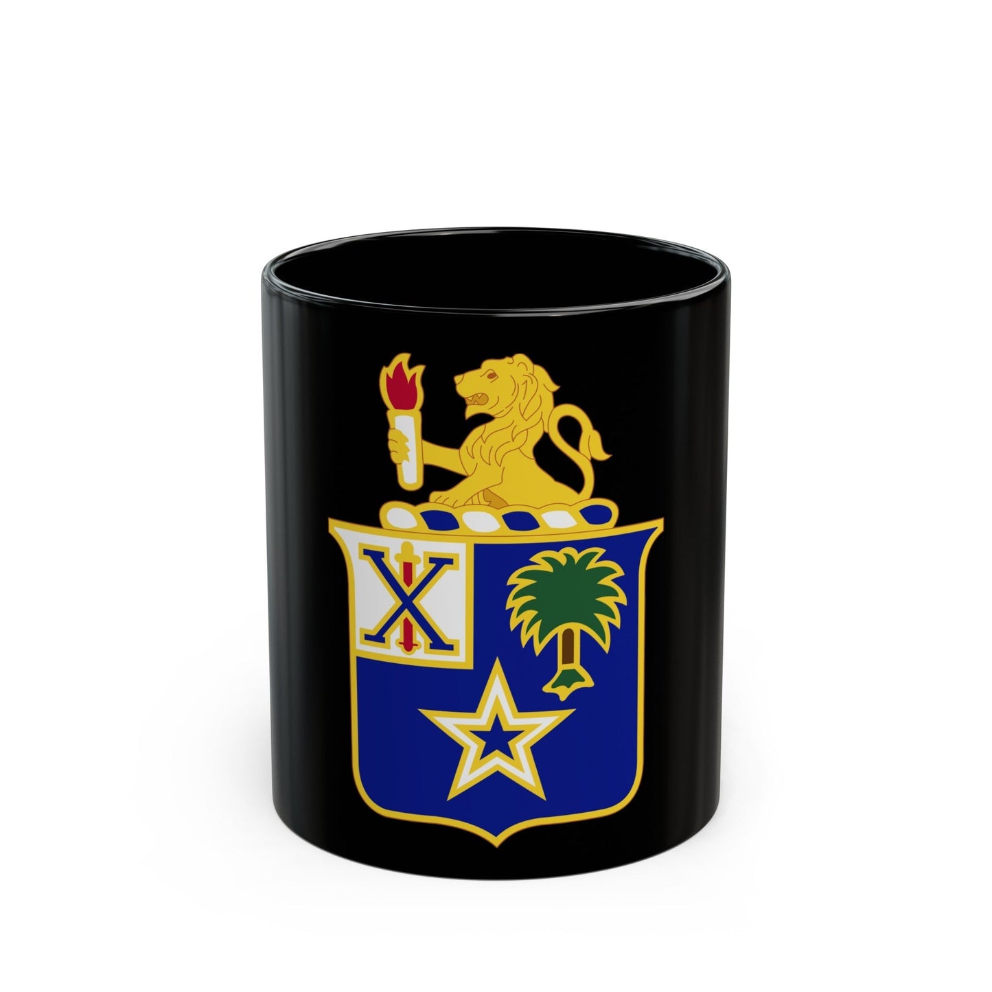 45th Infantry Regiment (U.S. Army) Black Coffee Mug-11oz-The Sticker Space