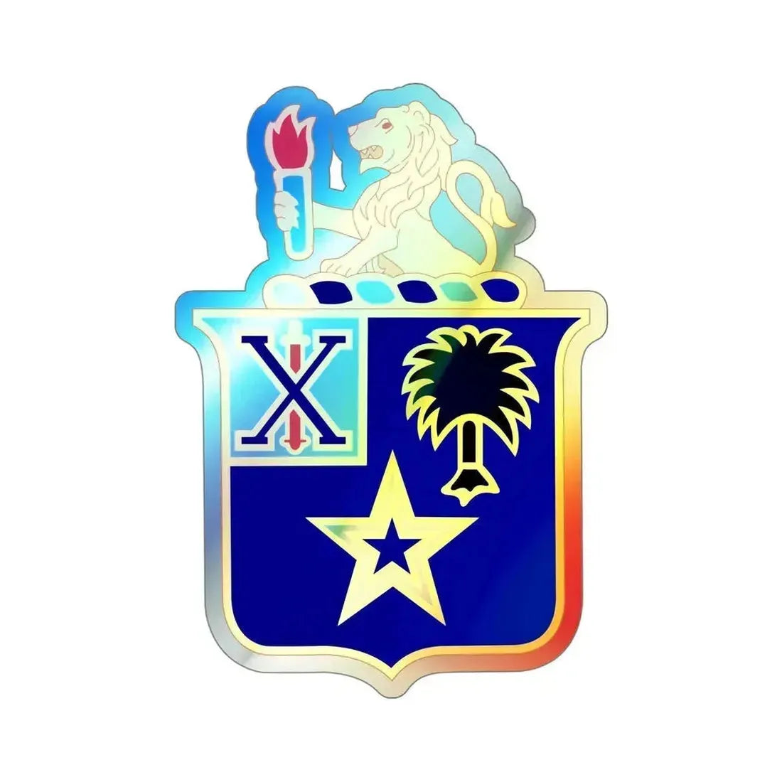 45th Infantry Regiment (U.S. Army) Holographic STICKER Die-Cut Vinyl Decal 5 Inch Holographic - The Sticker Space