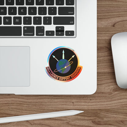 45th Launch Support Squadron (U.S. Air Force) Holographic STICKER Die-Cut Vinyl Decal-The Sticker Space