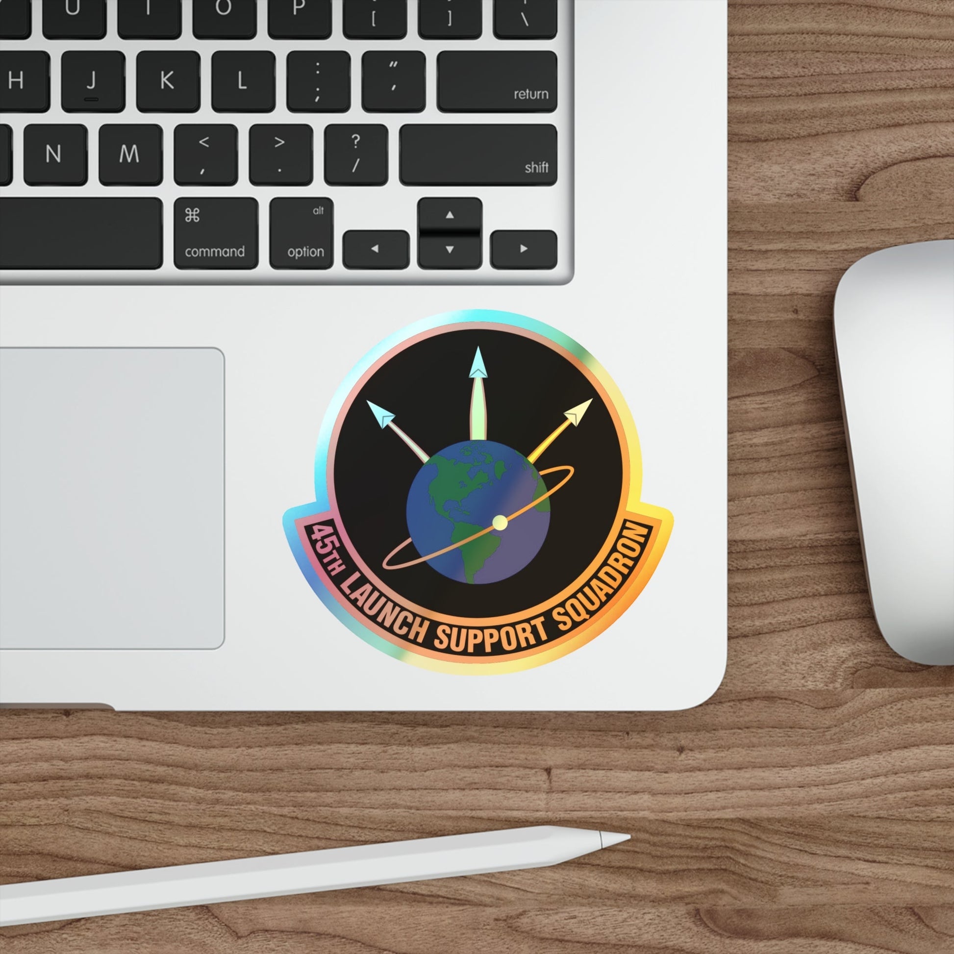 45th Launch Support Squadron (U.S. Air Force) Holographic STICKER Die-Cut Vinyl Decal-The Sticker Space