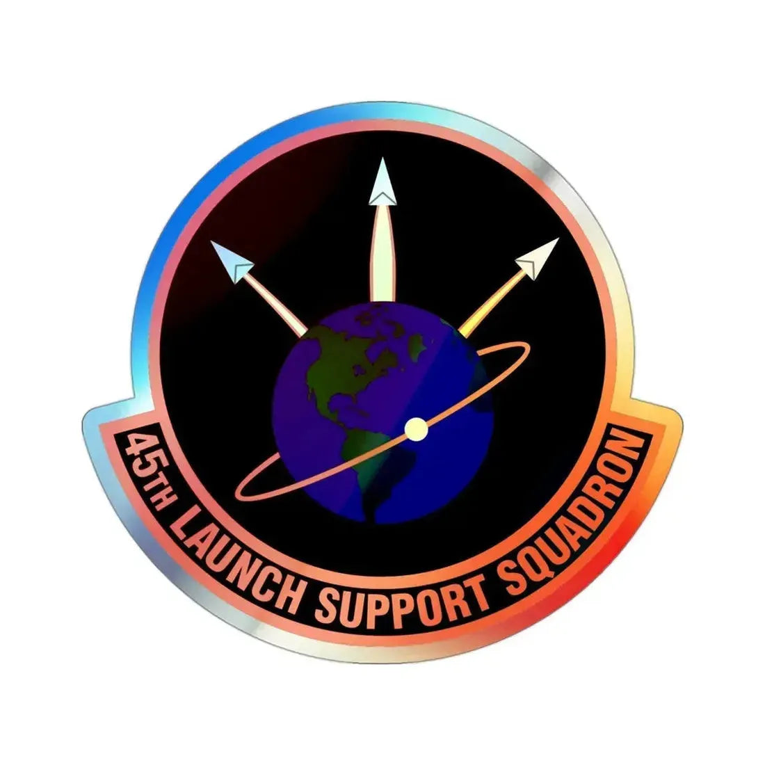 45th Launch Support Squadron (U.S. Air Force) Holographic STICKER Die-Cut Vinyl Decal - The Sticker Space