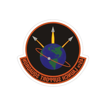 45th Launch Support Squadron (U.S. Air Force) REVERSE PRINT Transparent Die-Cut STICKER 6 Inch Die-Cut Transparent - The Sticker Space