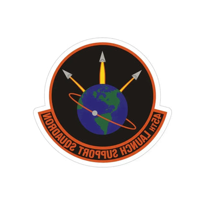 45th Launch Support Squadron (U.S. Air Force) REVERSE PRINT Transparent Die-Cut STICKER - The Sticker Space