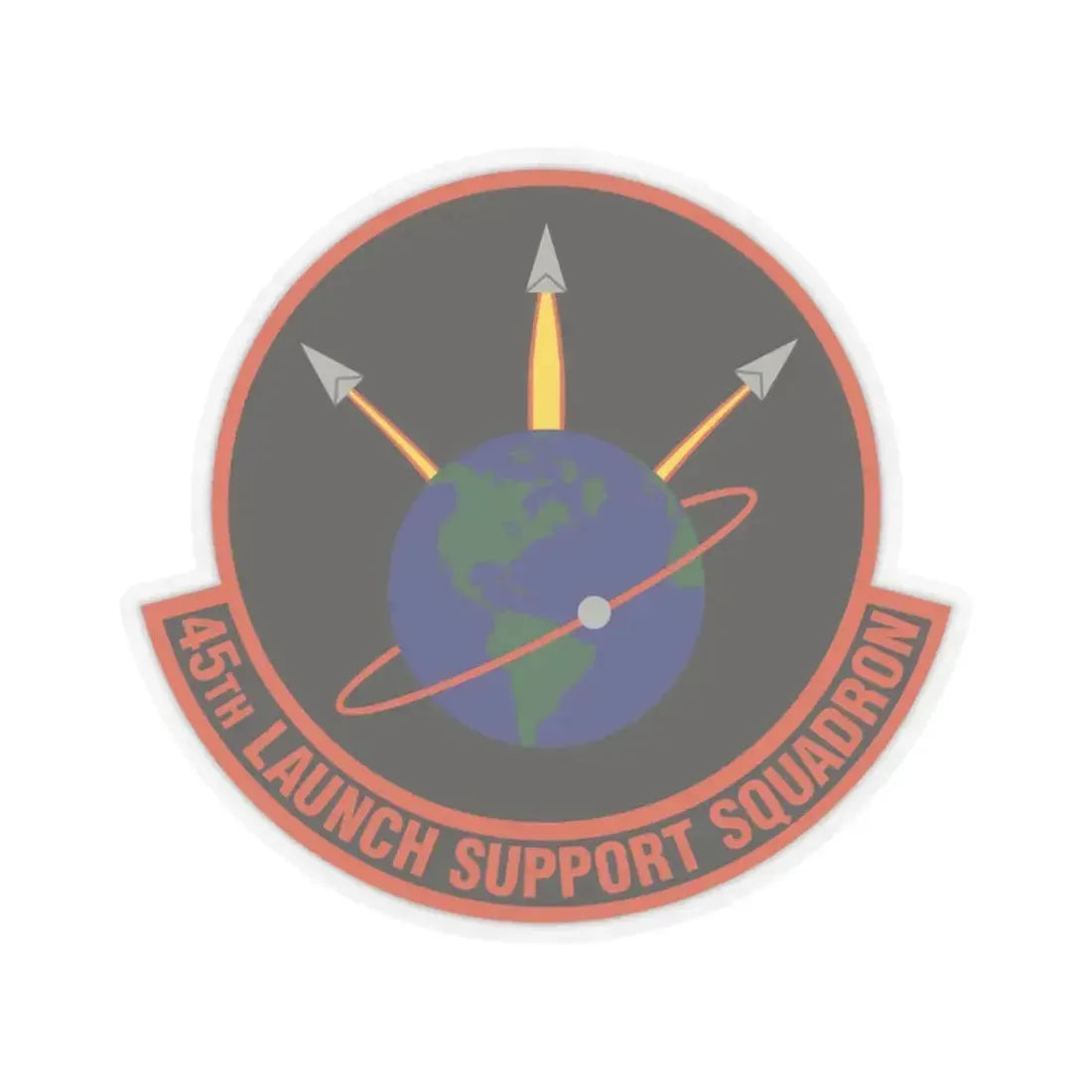 45th Launch Support Squadron (U.S. Air Force) STICKER Vinyl Kiss-Cut Decal 3 Inch Transparent - The Sticker Space