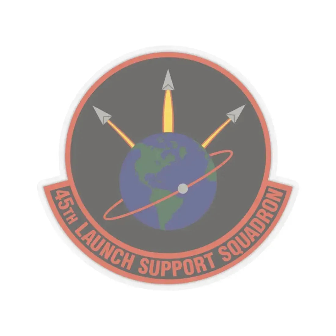 45th Launch Support Squadron (U.S. Air Force) STICKER Vinyl Kiss-Cut Decal 4 Inch Transparent - The Sticker Space