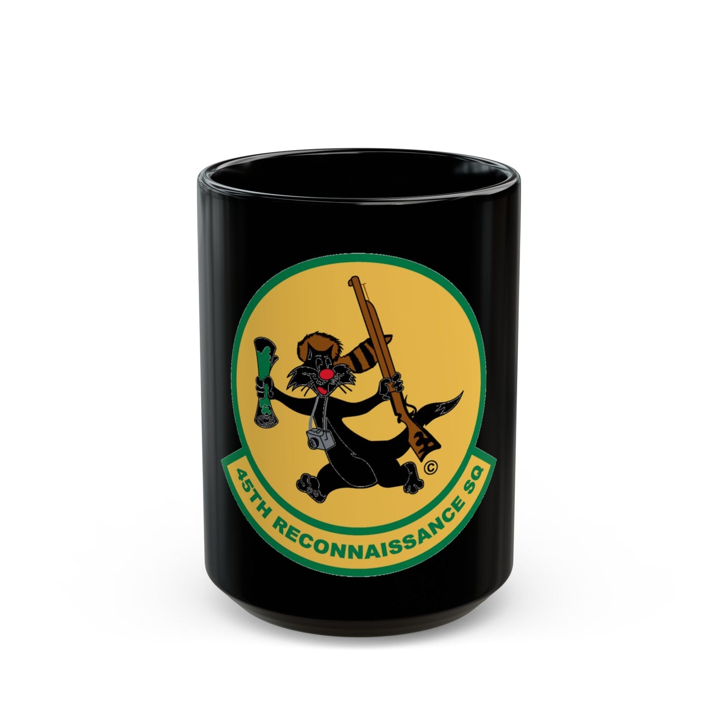 45th Reconnaissance SQ (U.S. Air Force) Black Coffee Mug-15oz-The Sticker Space