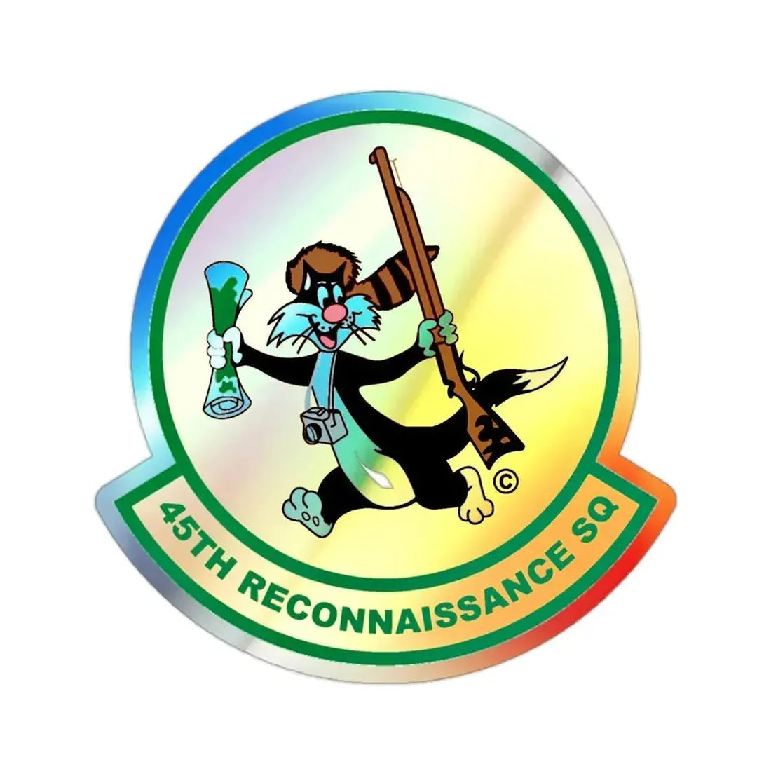 45th Reconnaissance SQ (U.S. Air Force) Holographic STICKER Die-Cut Vinyl Decal 2 Inch Holographic - The Sticker Space