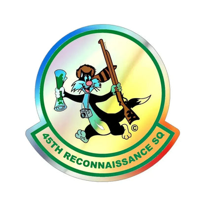 45th Reconnaissance SQ (U.S. Air Force) Holographic STICKER Die-Cut Vinyl Decal 3 Inch Holographic - The Sticker Space