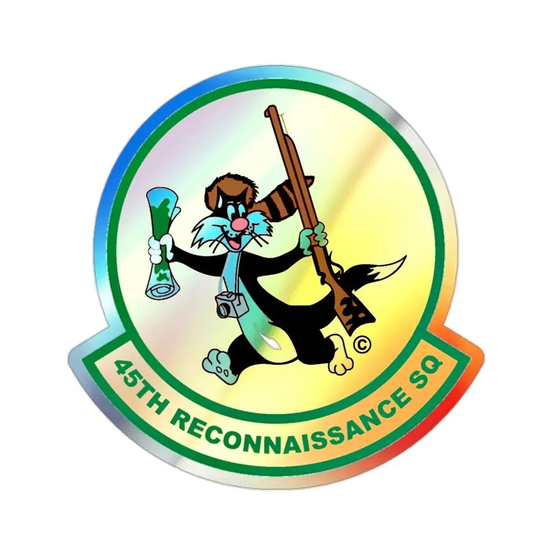 45th Reconnaissance SQ (U.S. Air Force) Holographic STICKER Die-Cut Vinyl Decal - The Sticker Space