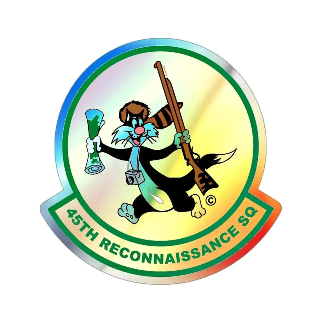 45th Reconnaissance SQ (U.S. Air Force) Holographic STICKER Die-Cut Vinyl Decal - The Sticker Space