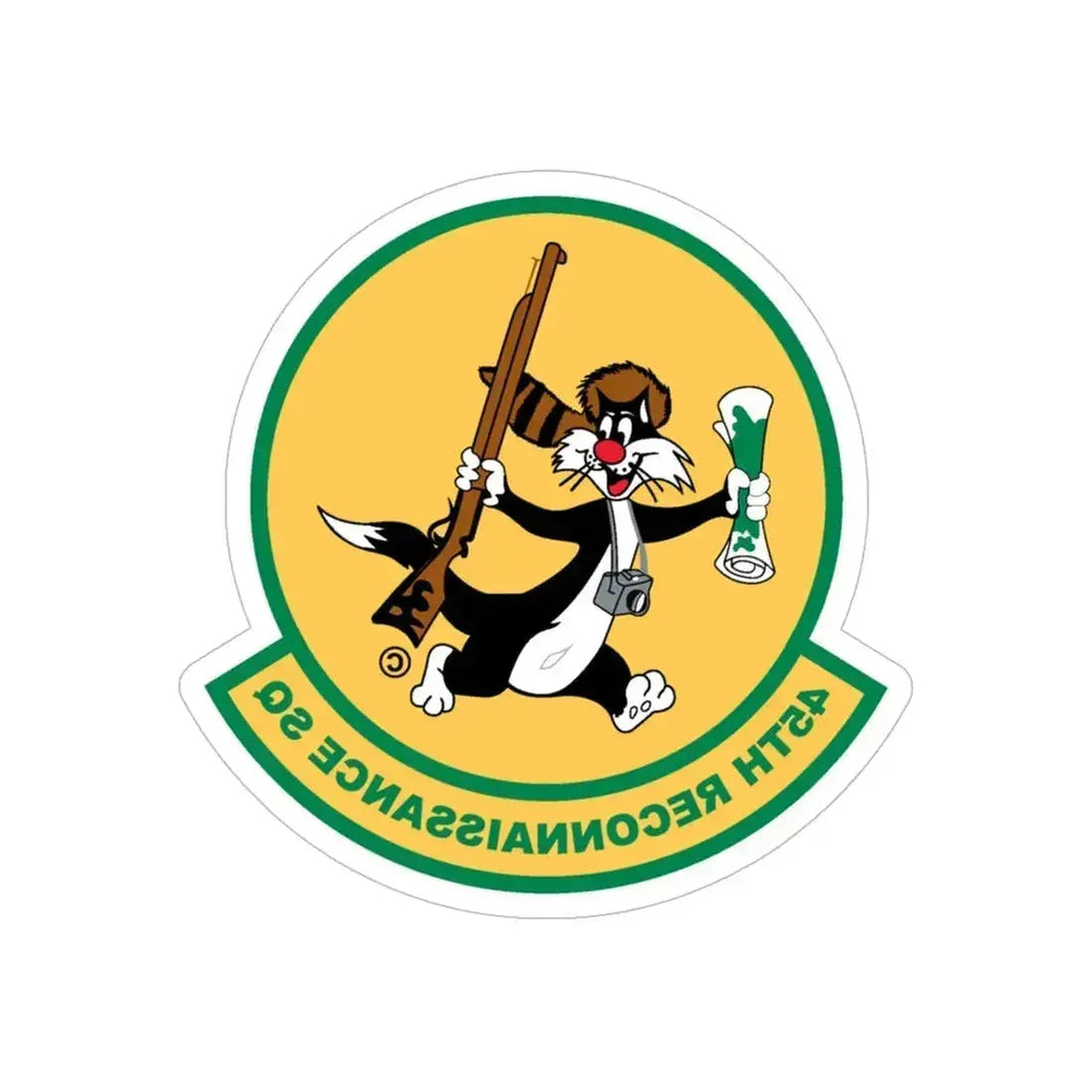 45th Reconnaissance SQ (U.S. Air Force) REVERSE PRINT Transparent Die-Cut STICKER 6 Inch Die-Cut Transparent - The Sticker Space