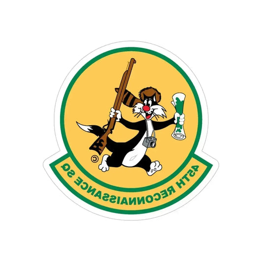 45th Reconnaissance SQ (U.S. Air Force) REVERSE PRINT Transparent Die-Cut STICKER 6 Inch Die-Cut Transparent - The Sticker Space