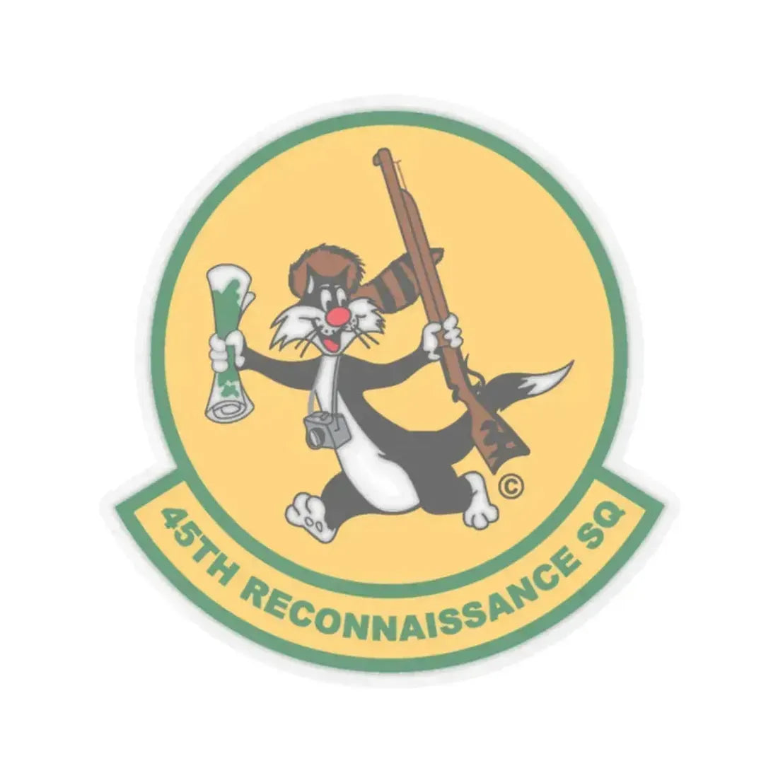 45th Reconnaissance SQ (U.S. Air Force) STICKER Vinyl Kiss-Cut Decal 2 Inch Transparent - The Sticker Space