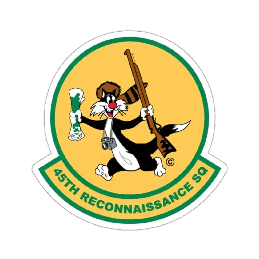 45th Reconnaissance SQ (U.S. Air Force) STICKER Vinyl Kiss-Cut Decal 2 Inch White - The Sticker Space
