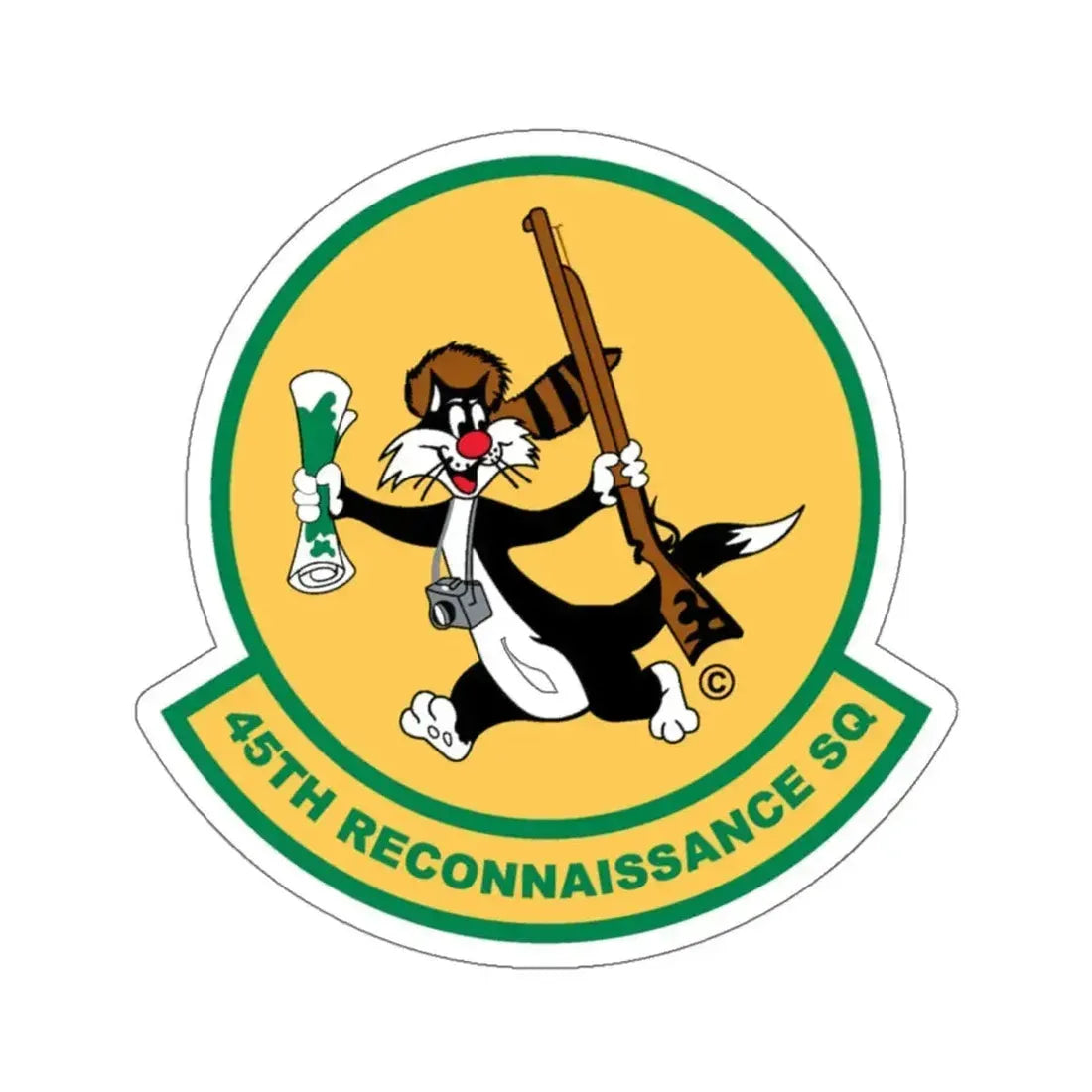 45th Reconnaissance SQ (U.S. Air Force) STICKER Vinyl Kiss-Cut Decal 6 Inch White - The Sticker Space