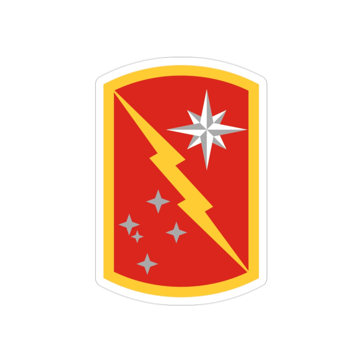 45th Sustainment Brigade (U.S. Army) REVERSE PRINT Transparent STICKER-2" × 2"-The Sticker Space