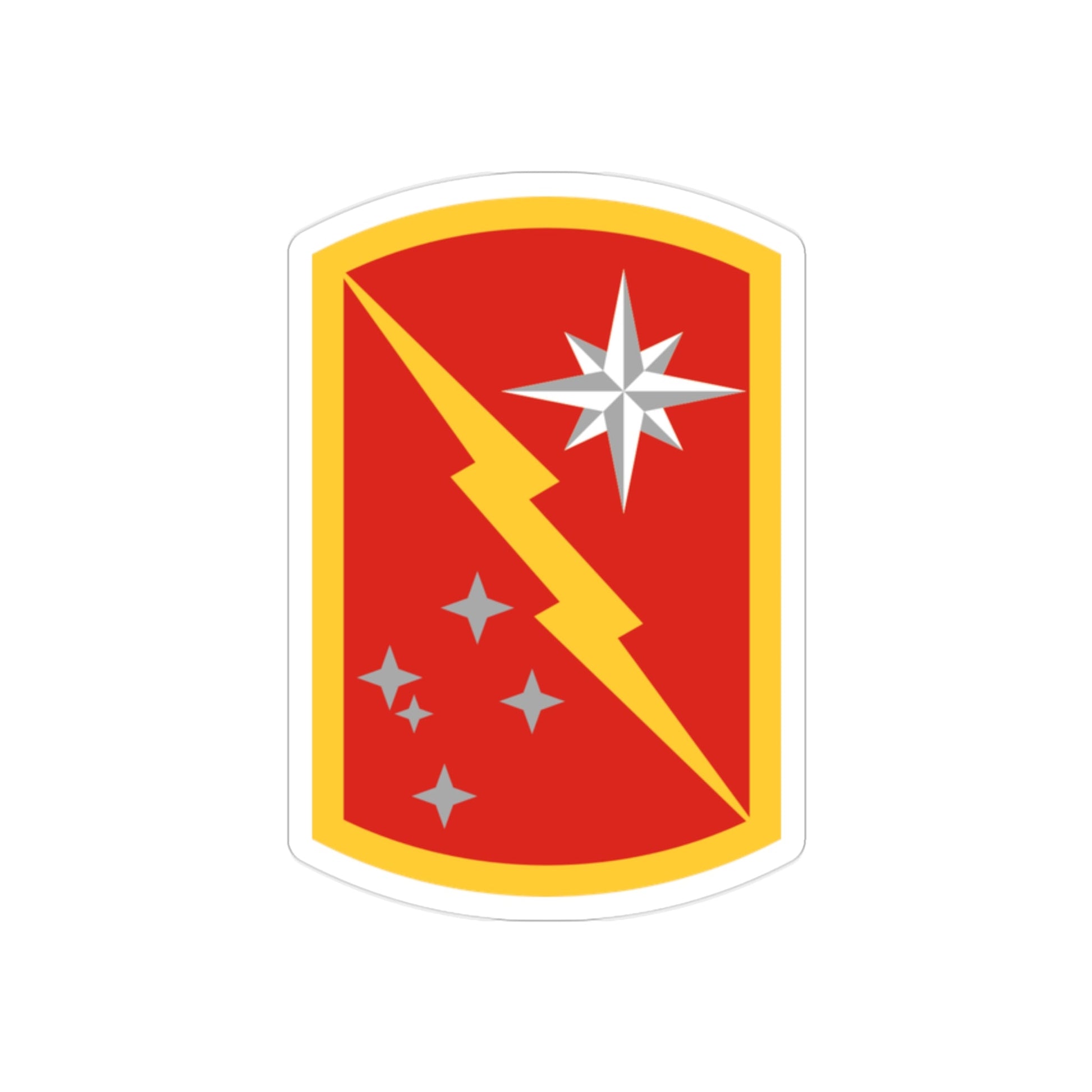 45th Sustainment Brigade (U.S. Army) REVERSE PRINT Transparent STICKER-2" × 2"-The Sticker Space