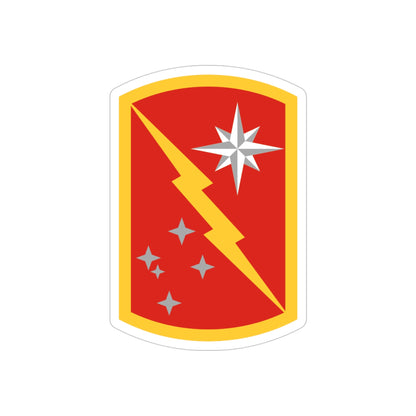 45th Sustainment Brigade (U.S. Army) REVERSE PRINT Transparent STICKER-4" × 4"-The Sticker Space