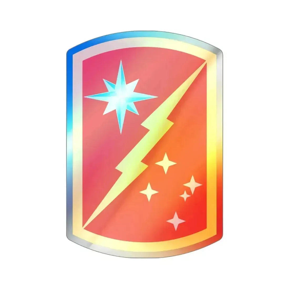 45th Sustainment Brigade (U.S. Army) Holographic STICKER Die-Cut Vinyl Decal 4 Inch Holographic - The Sticker Space