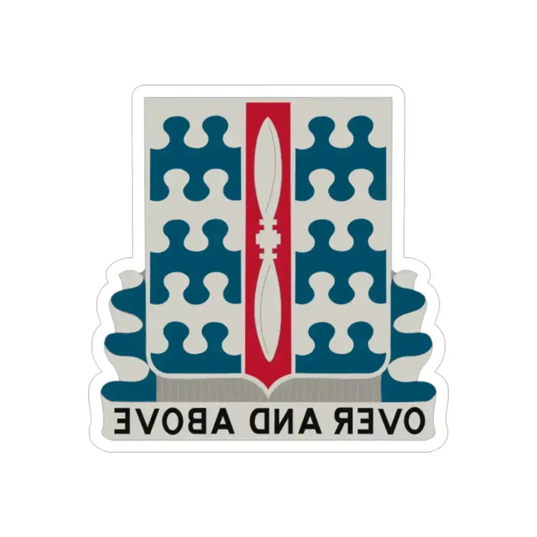 46 Aviation Battalion (U.S. Army) REVERSE PRINT Transparent Die-Cut STICKER 3 Inch Die-Cut Transparent - The Sticker Space