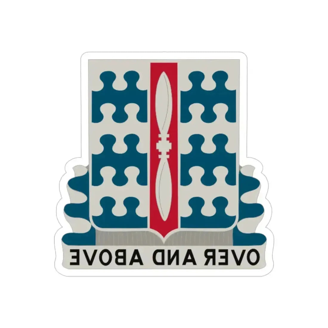 46 Aviation Battalion (U.S. Army) REVERSE PRINT Transparent Die-Cut STICKER 5 Inch Die-Cut Transparent - The Sticker Space