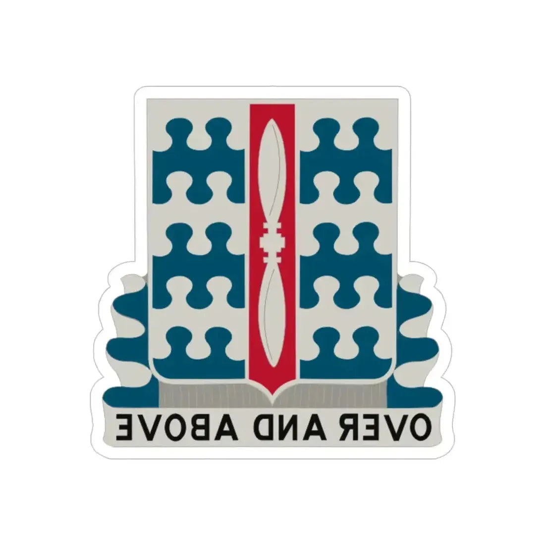 46 Aviation Battalion (U.S. Army) REVERSE PRINT Transparent Die-Cut STICKER 6 Inch Die-Cut Transparent - The Sticker Space